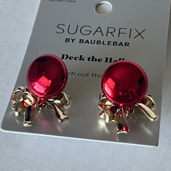 Sugarfix BaubleBar Ornament Dangle Earrings New DECK THE HALLS - Picture 4 of 5